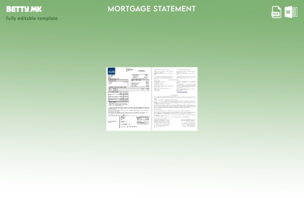 модерен стил Изјава за хипотека на Палау АДБ во шаблон за формати Word и PDF